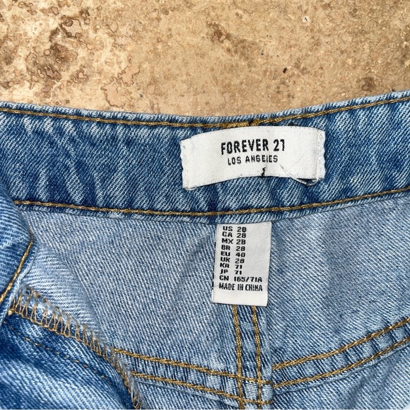 Forever 21 Blue Jean Shorts High-Waisted Classic - Picture 4 of 6